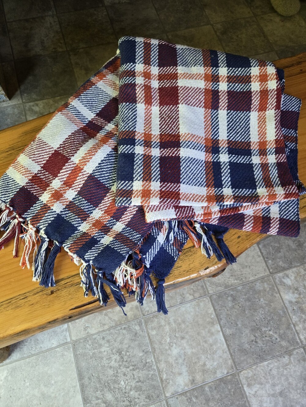 Like New Fall Throw 100% Cotton